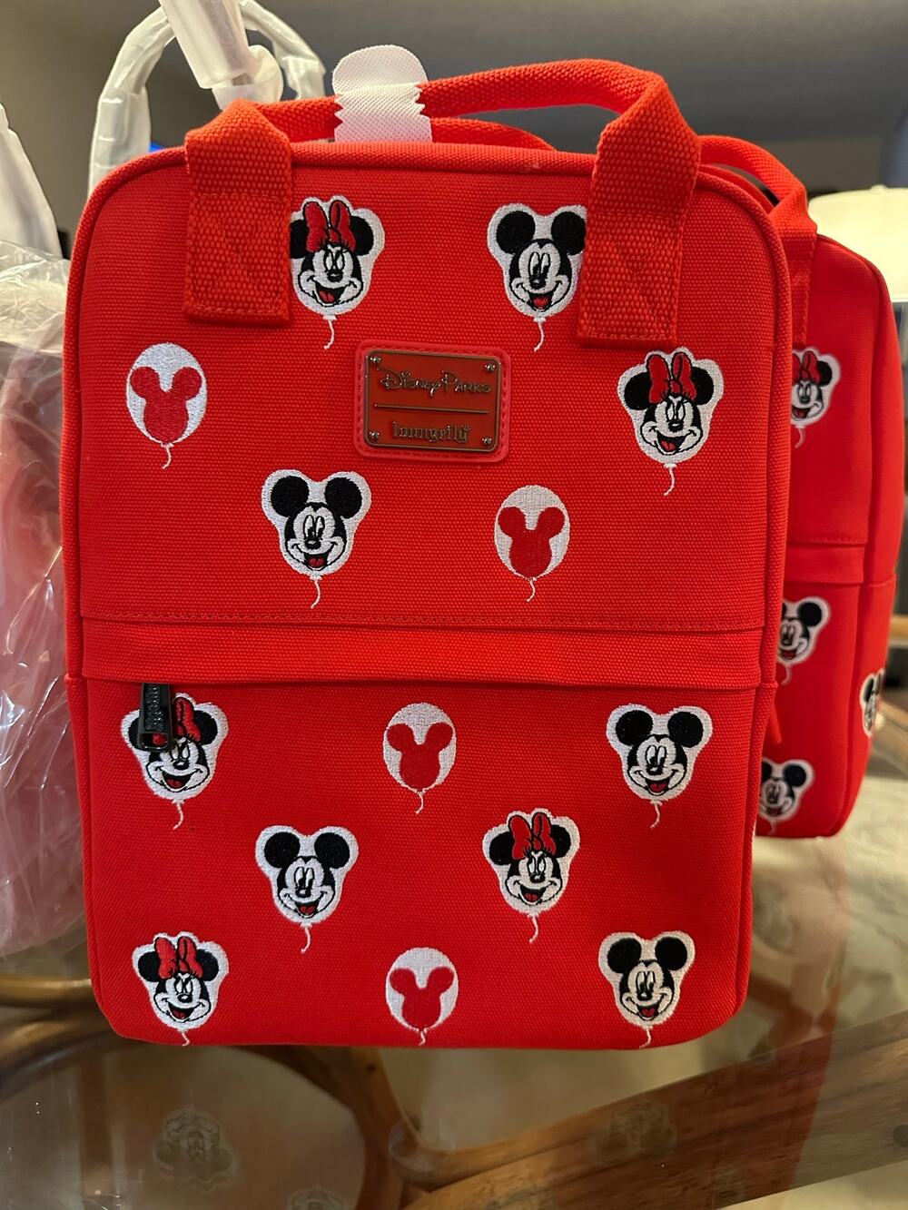 Disney Parks Canvas Minnie and Mickey Balloons Loungefly